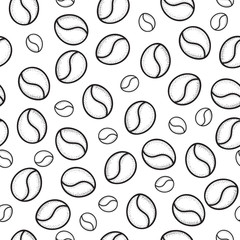 Seamless pattern coffee handmade. Doodle coffee. Sketch