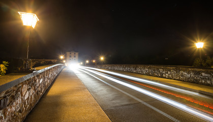 old lahntal bridge limburg an der lahn germany at night