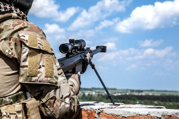 Fototapeta premium Army ranger sniper