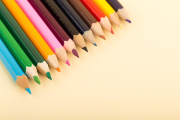 School stationery on white background