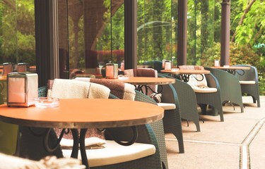 Sidewalk cafe.
