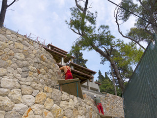 Fototapeta premium Views from the Lapad peninsular near Dubrovnic Croatia 