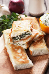 Borek with chard and cheese filling
