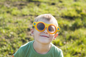 Boy in 3d glasses