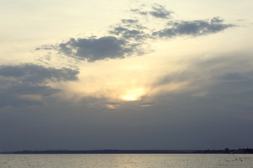 Sky background with clouds