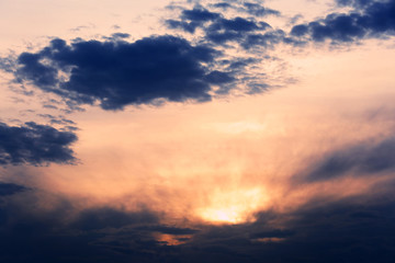 Sky background with clouds