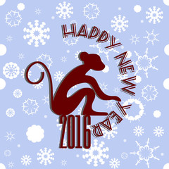 new year of the monkey card