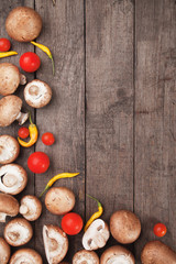 Mushroom background vignette