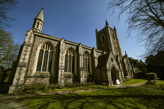 British Church with gravestones in St Albans