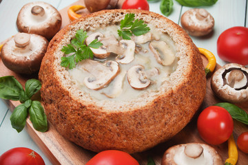 Creamy mushroom soup