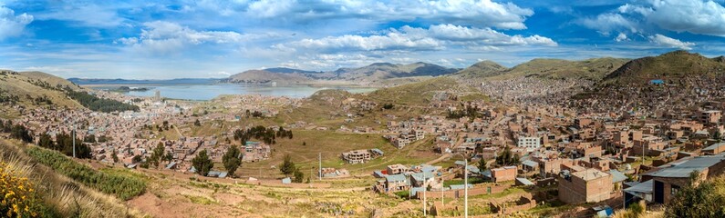 Fototapeta na wymiar Aerial view of Puno