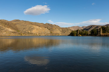 lake and mountain landscape