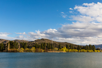 lake and mountain landscape