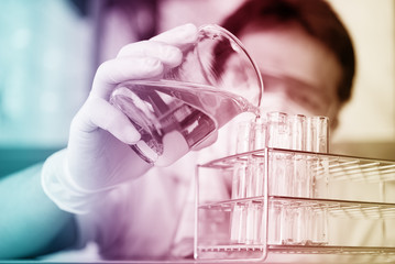 Test tubes closeup,medical glassware