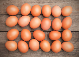Raw chicken eggs
