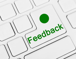 Close up of Feedback keyboard button