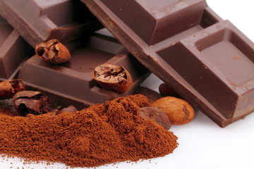 Cioccolato e cacao in polvere