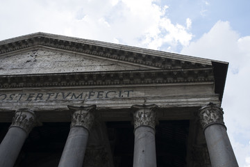 detail of the Pantheon in Rome