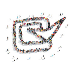 people  shape checkmark  cartoon