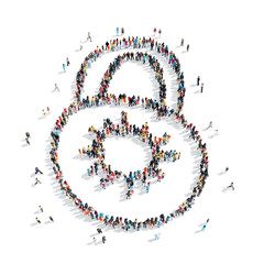 people shape  lock  cartoon