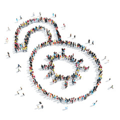 people shape  lock  cartoon