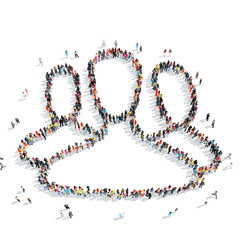 people  shape  man cartoon crowd