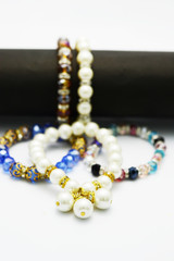 pearl and stone bracelet