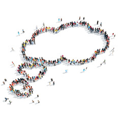 people  shape  chat bubble cartoon