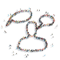 people  shape  chat bubble cartoon