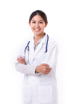 confident, smiling, happy female doctor