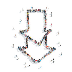 Fototapeta premium people shape arrow cartoon