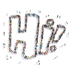 people shape hi  cartoon