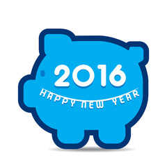 creative finance new year 2016 greeting design vector
