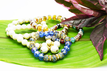 pearl and stone bracelet