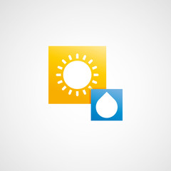 picto soleil,goutte