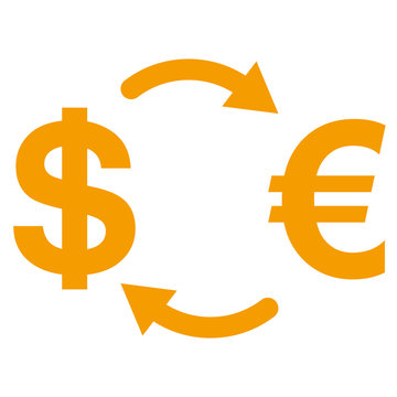Cono Plano Cambio Dolar Euro Naranja