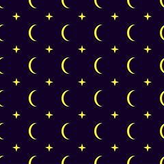 Moon seamless pattern background