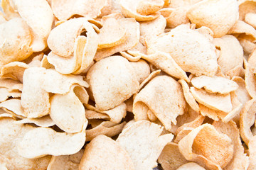 Prawn Crackers, Oriental fried prawn crisps background