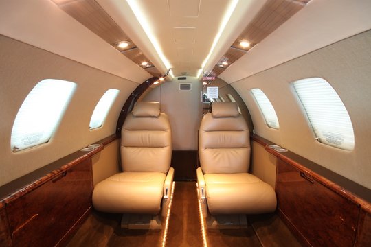 Small business jet cabin Rear