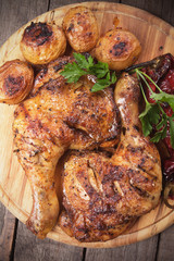 Roasted chicken legs