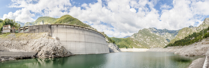 Hydroelectric dam in the mountains