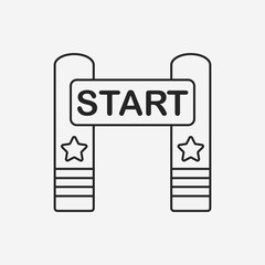 start line line icon