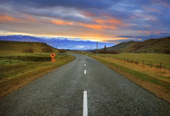 Gordijnen beautiful asphalt road and land scape rural country farm south i © stockphoto mania