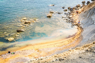 Little sandy beach in Malta