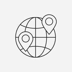 Globe line icon