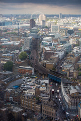 LONDON, UK - SEPTEMBER 17, 2015: London panorama with office buildings