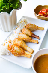 deep-fried shrimp around sugarcane stick, Vietnamese Food