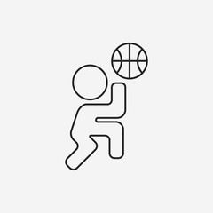 Fototapeta premium play basketball line icon