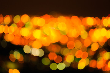 Many bright defocused colored lights