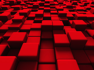 Obraz premium Abstract Red Cube Blocks Background